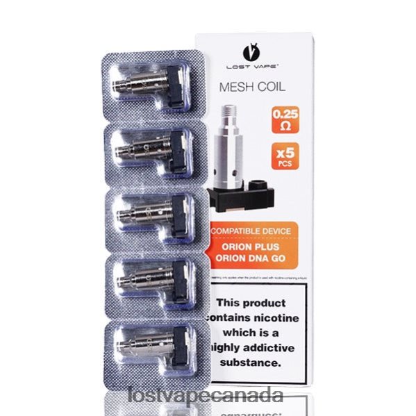 Lost Vape Orion Plus DNA Replacement Coils (5-Pack) 220P8B36 - Lost Vape Wholesale 0.25ohm