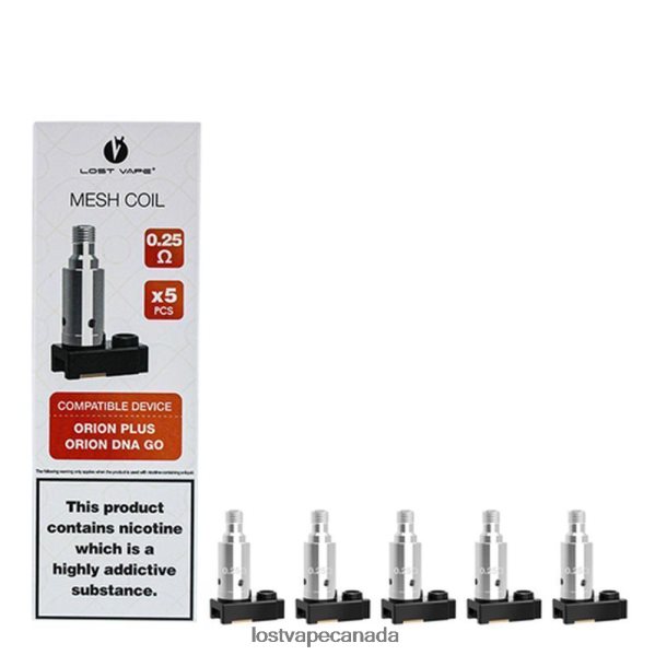 Lost Vape Orion Plus DNA Replacement Coils (5-Pack) 220P8B36 - Lost Vape Wholesale 0.25ohm