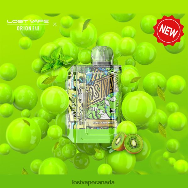 Lost Vape Orion Bar Disposable | 7500 Puff | 18mL | 50mg 220P8B89 - Lost Vape Toronto Gold Kiwi Mint