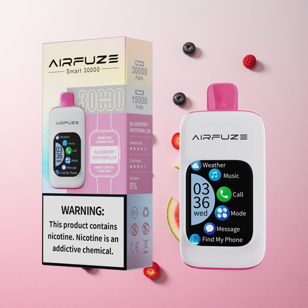 Blueberry Watermelon AirFuze Smart 30000 Puffs Disposable Vape with 900mAh Battery Type-C Charging Canada wholesale