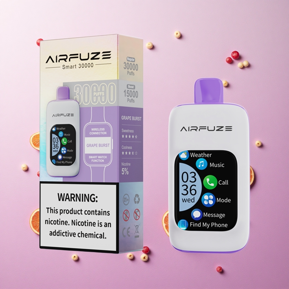 Grape Burst AirFuze Smart 30000 Puffs 5% Nicotine Disposable Vape Canada wholesale