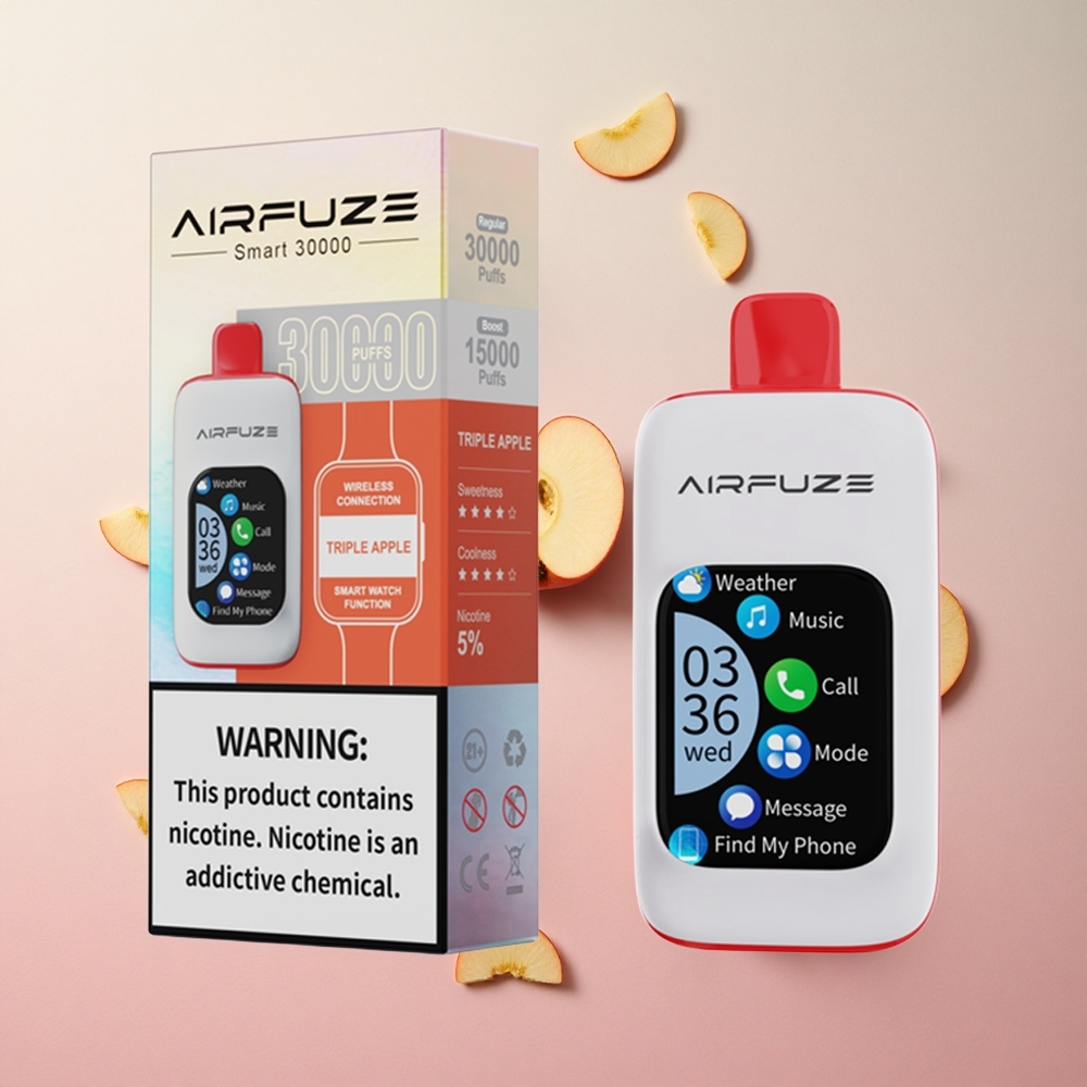 Triple Apple AirFuze Smart 30000 Puffs Disposable Vape with 5% Nicotine & Type-C Charging Canada wholesale