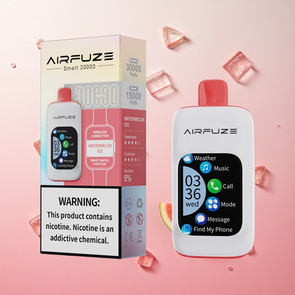 Watermelon Ice AirFuze Smart 30000 Puffs Disposable Vape with 5% Nicotine & Type-C Charging Canada wholesale