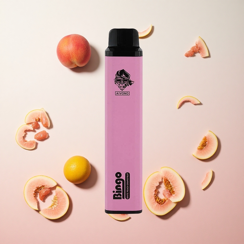 White Peach Grapefruit Aivono Aim Bingo 4000 Puffs 10 mL 0%/2%/5% Nicotine Canada wholesale