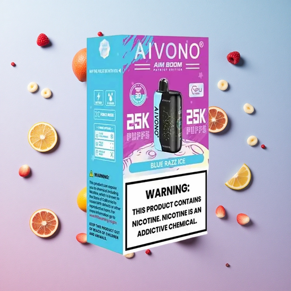 Blue Razz Ice Aivono Aim Boom 25000 Puffs 28ml E-Liquid Canada wholesale