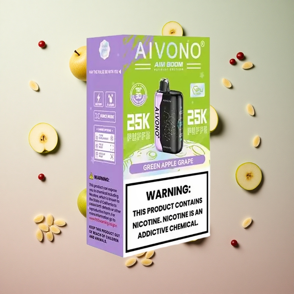 Green Apple Grape Aivono Aim Boom 25000 Puffs 650mAh Battery Canada wholesale