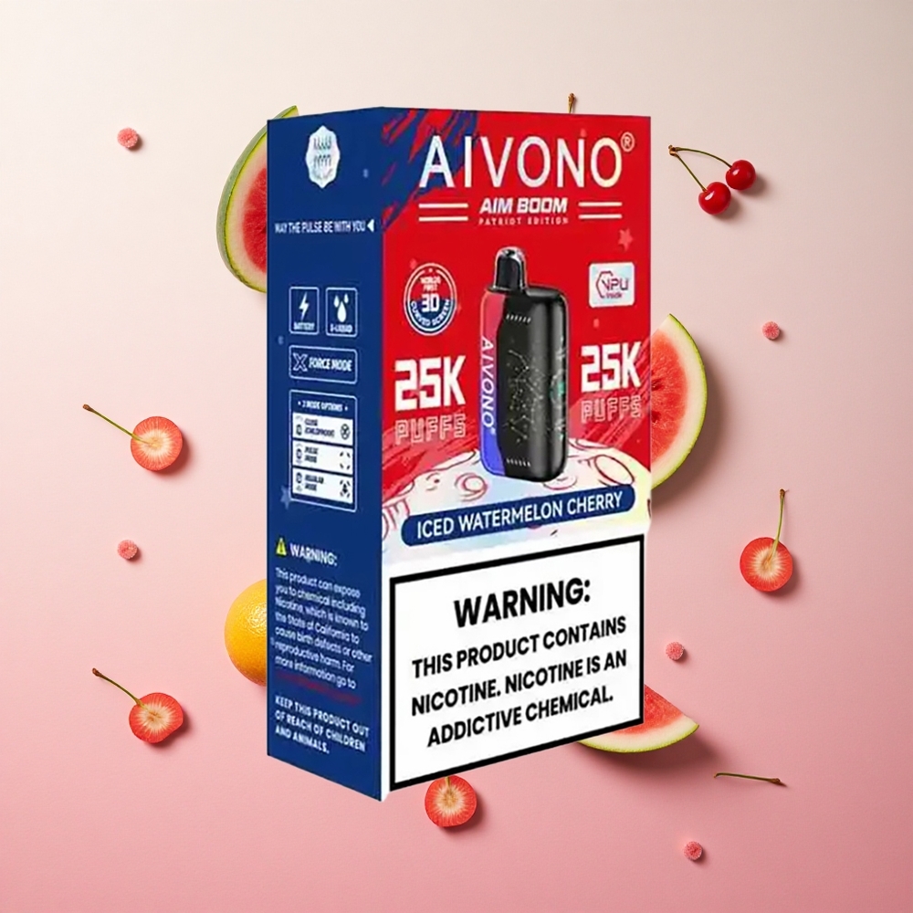 Iced Watermelon Cherry Aivono Aim Boom 25000 Puffs 28ml E-Liquid Canada wholesale