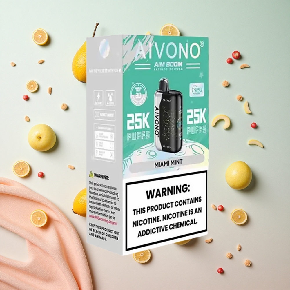 Miami Mint Aivono Aim Boom 25000 Puffs 28ml E-Liquid Capacity Canada wholesale