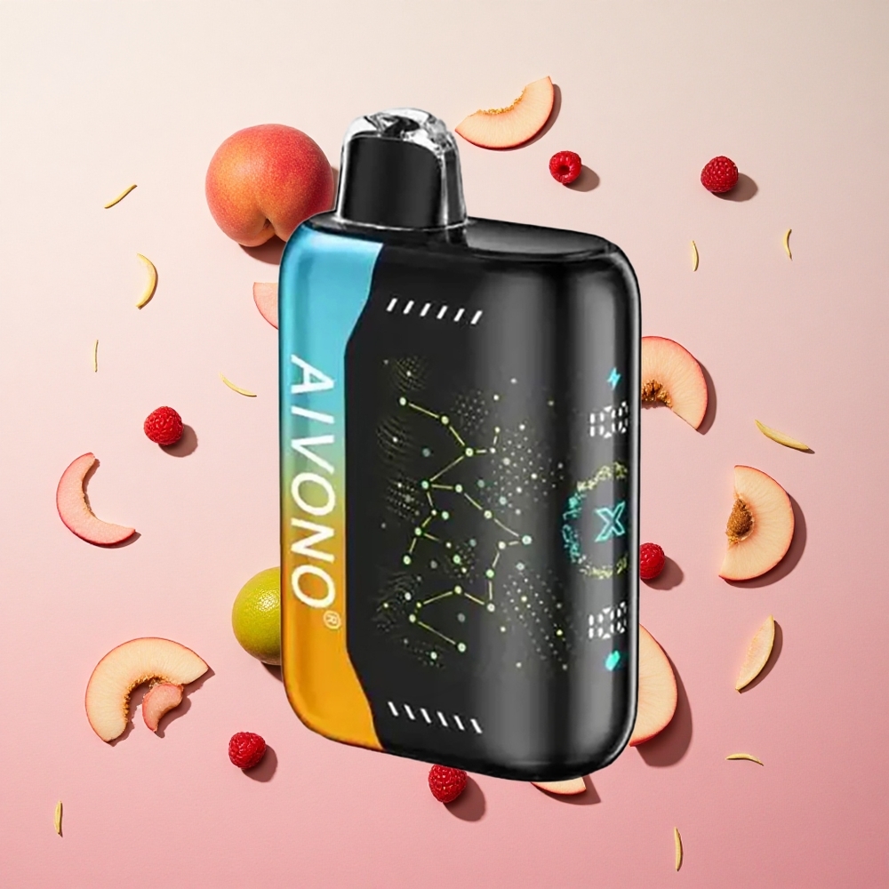 Raspberry Peach Lime Aivono Aim Boom 25000 Puffs 28ml E-Liquid Capacity Type-C Charging Canada wholesale