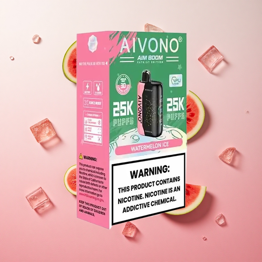 Watermelon Ice Aivono Aim Boom 25000 Puffs Disposable Vape with 650mAh Battery and Type-C Charging Canada wholesale