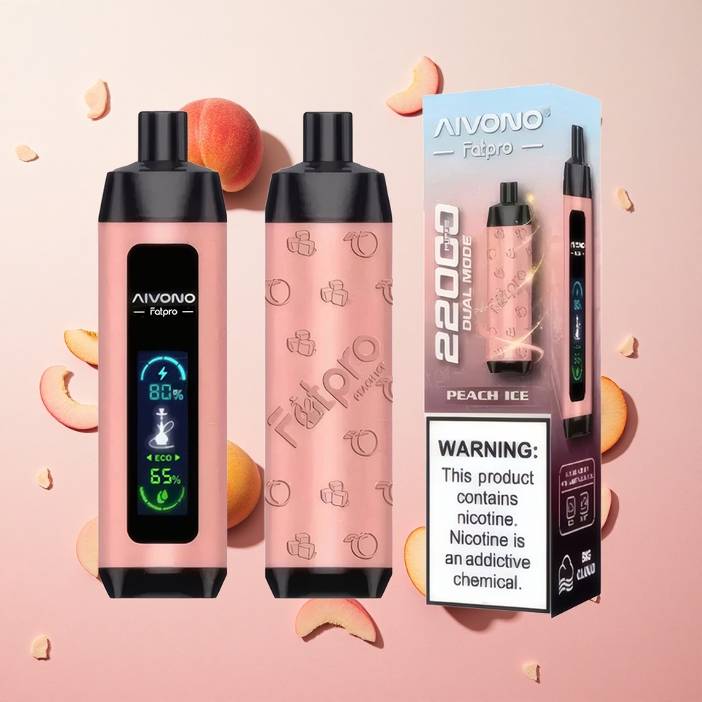 Peach Ice Aivono AIM FATPRO 22000 Puffs 28ml E-liquid 0%,2%,3%,5% Nicotine Canada wholesale