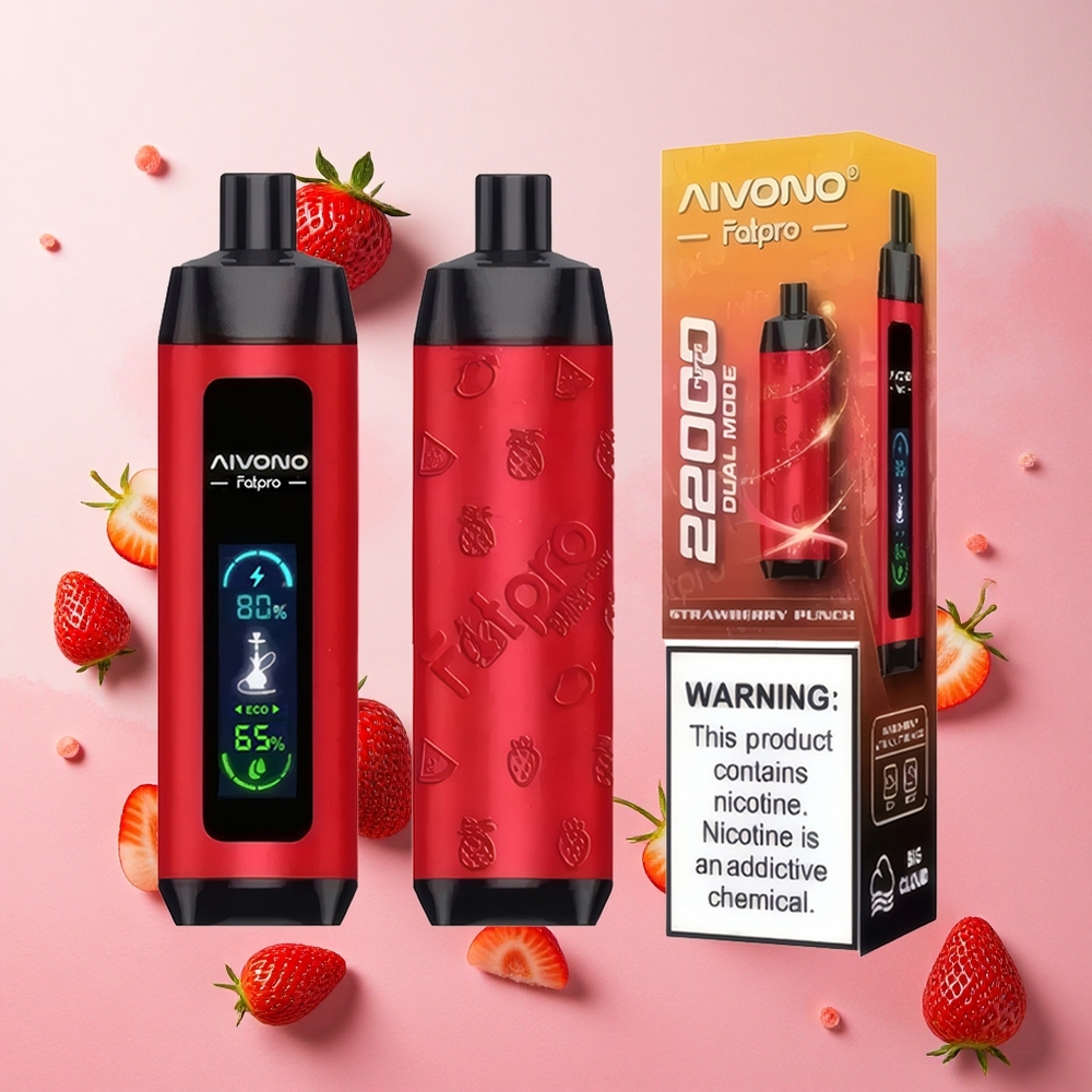 Strawberry Punch Aivono AIM FATPRO 22000 Puffs 28ml E-liquid 0%,2%,3%,5% Nicotine Canada wholesale