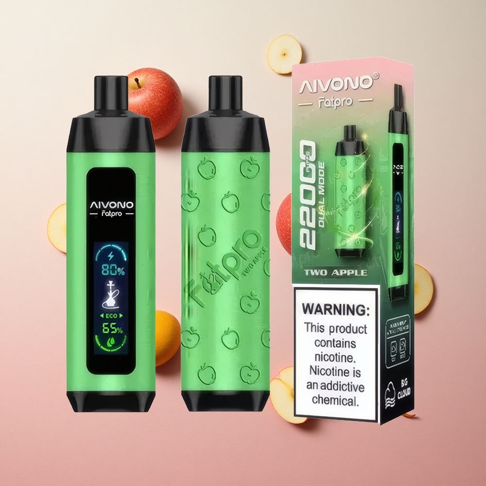 Two Apple Aivono AIM FATPRO 22000 Puffs 28ml E-liquid 600mah Rechargeable Canada wholesale