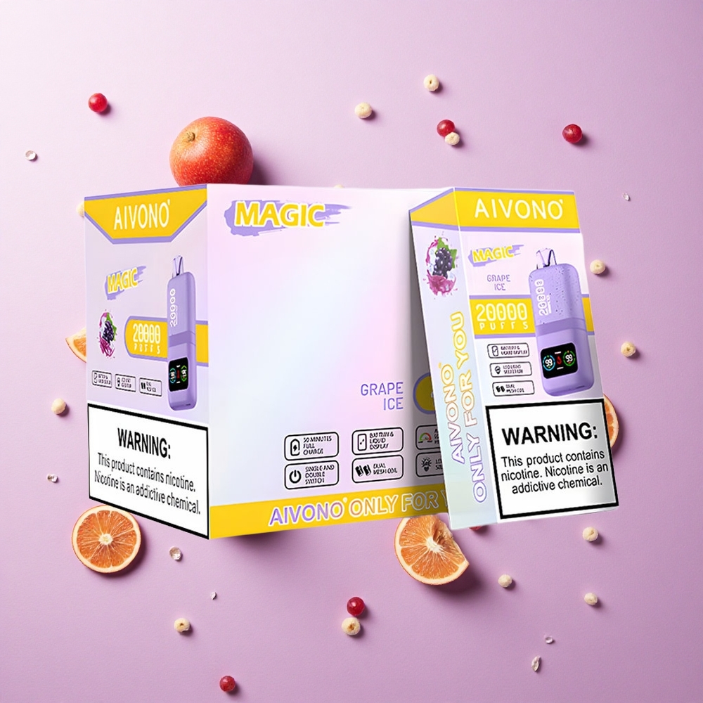 Grape Ice Aivono AIM MAGIC 20000 Puffs 26ml E-liquid Dual Mesh Coils Canada wholesale