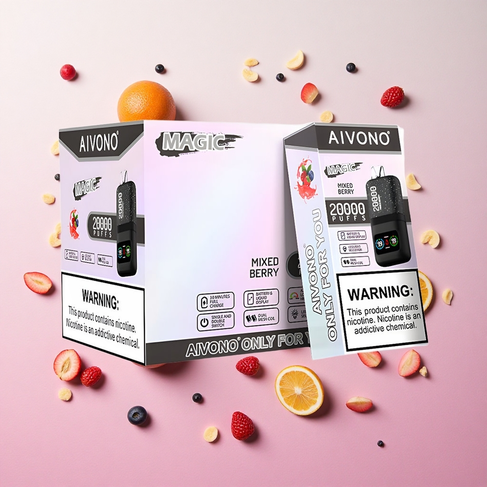 Mixed Berry Aivono AIM MAGIC 20000 Puffs 26ml E-liquid Type-C Rechargeable Canada Wholesale
