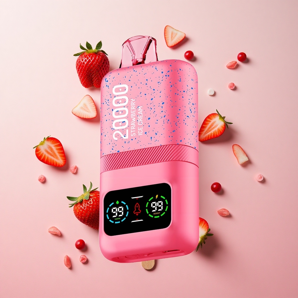 Strawberry Ice Cream Aivono Aim Magic 20000 Puffs 26ml E-liquid Type-C Rechargeable Canada Wholesale