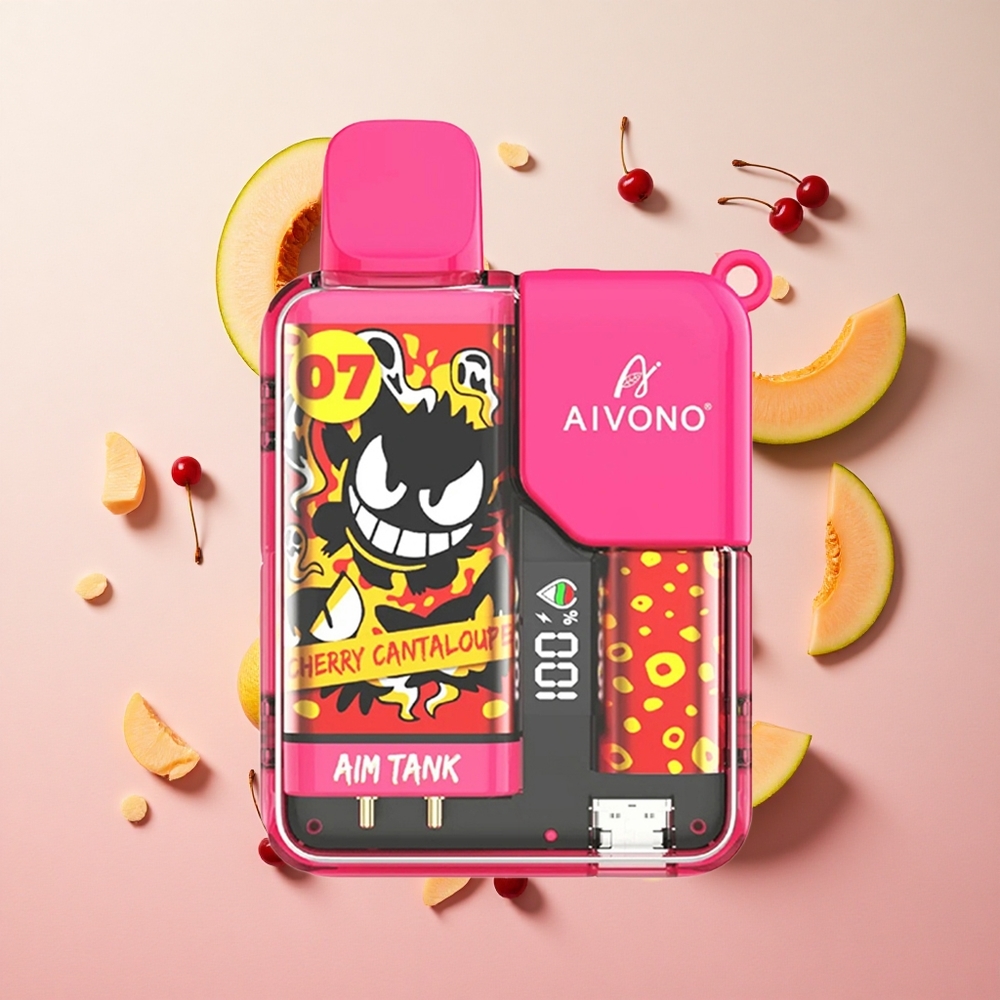 Cherry Cantaloupe Aivono Aim-TANK 9500 Puffs 18ml E-liquid Canada wholesale