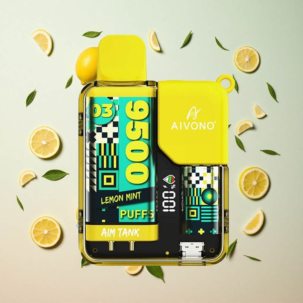 Lemon Mint Aivono Aim-TANK 9500 Puffs 18ml E-liquid Canada wholesale