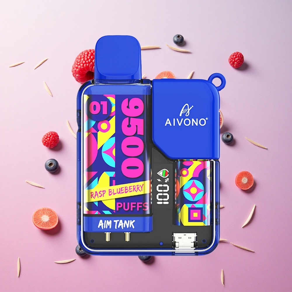 Rasp Blueberry Aivono AIM-TANK 9500 Puffs 18ml E-liquid Capacity 650mAh Battery Canada wholesale