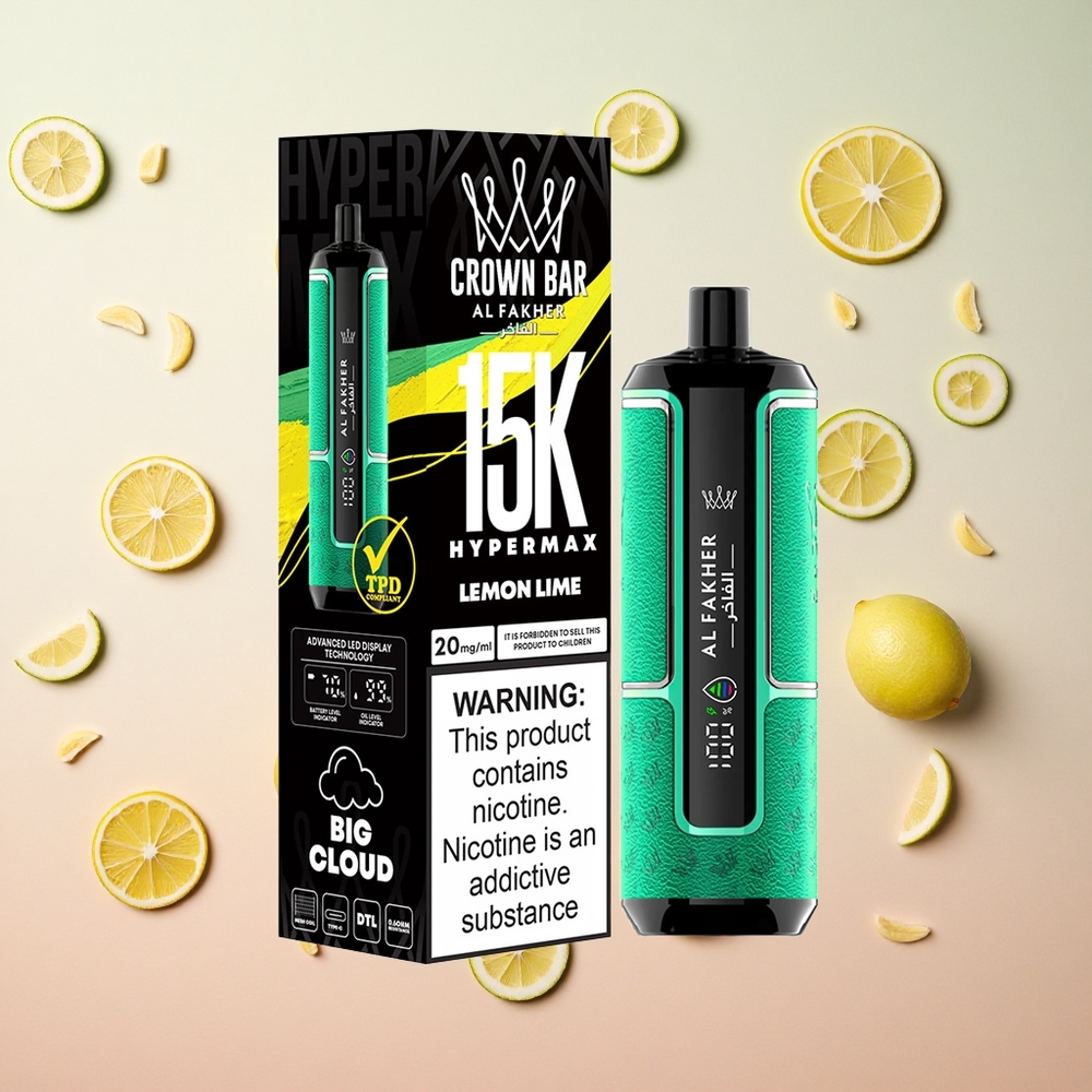 Lemon Lime Al Fakher Crown Bar 15,000 Puffs 22ml E-Liquid Canada wholesale