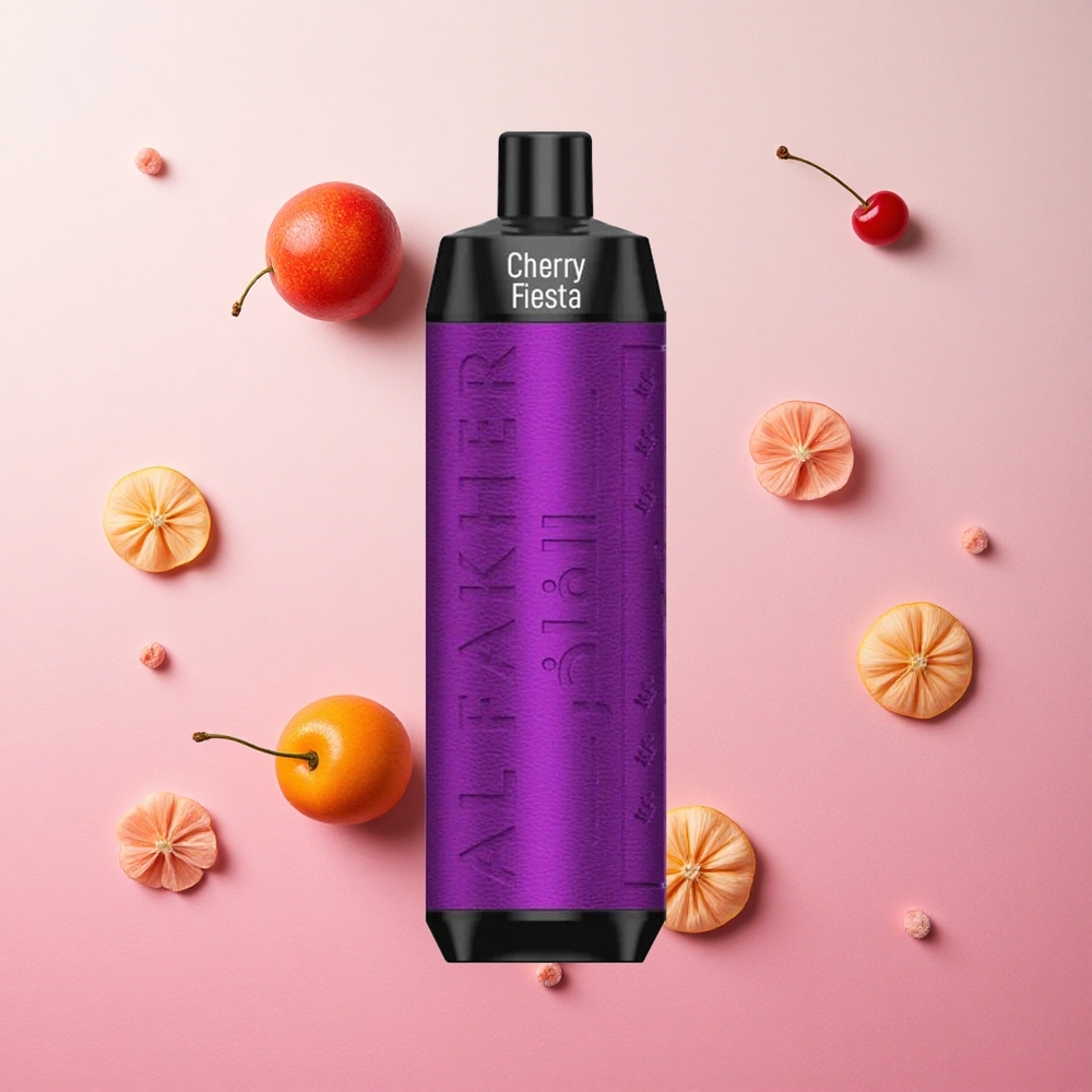 Cherry Fiesta Al Fakher Crown Bar 8000 Puffs 18ml e-Liquid Capacity Canada wholesale