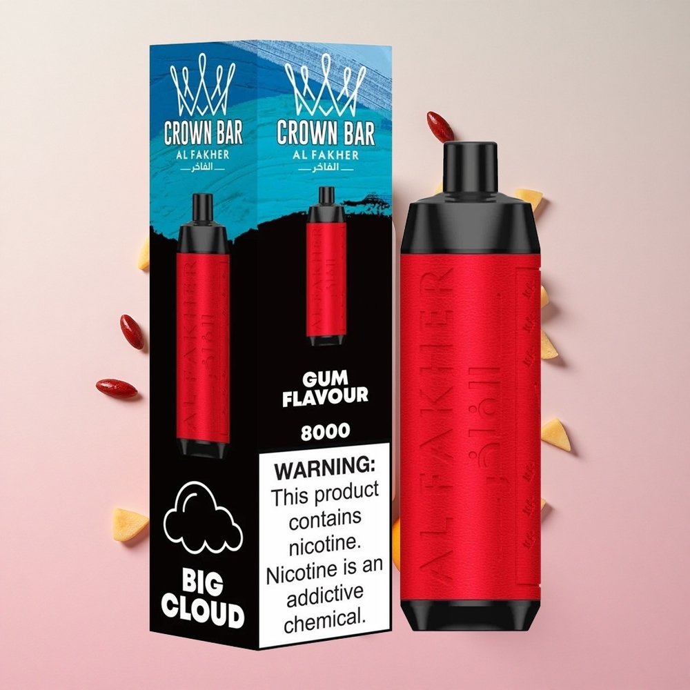 Gum Flavour Al Fakher Crown Bar 8000 Puffs 18ml e-Liquid Capacity Canada wholesale