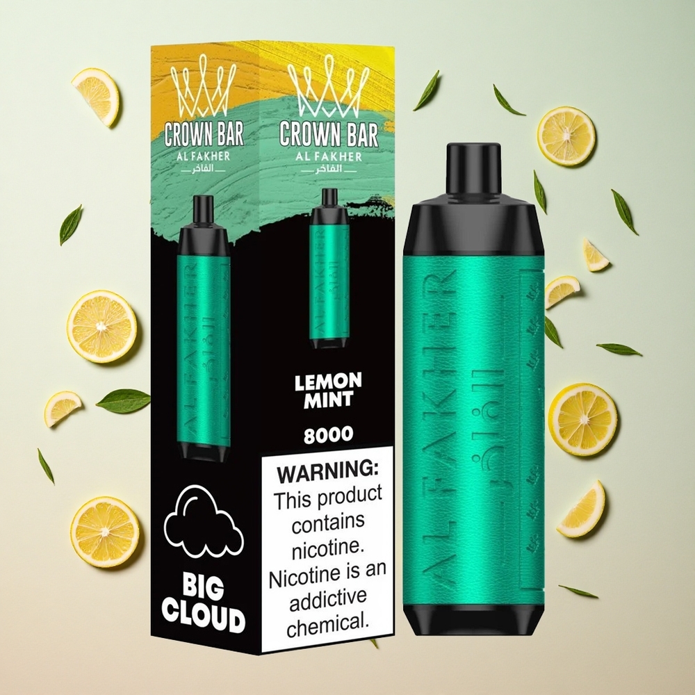 Lemon Mint Al Fakher Crown Bar 8000 Puffs 5mg Nicotine Canada wholesale