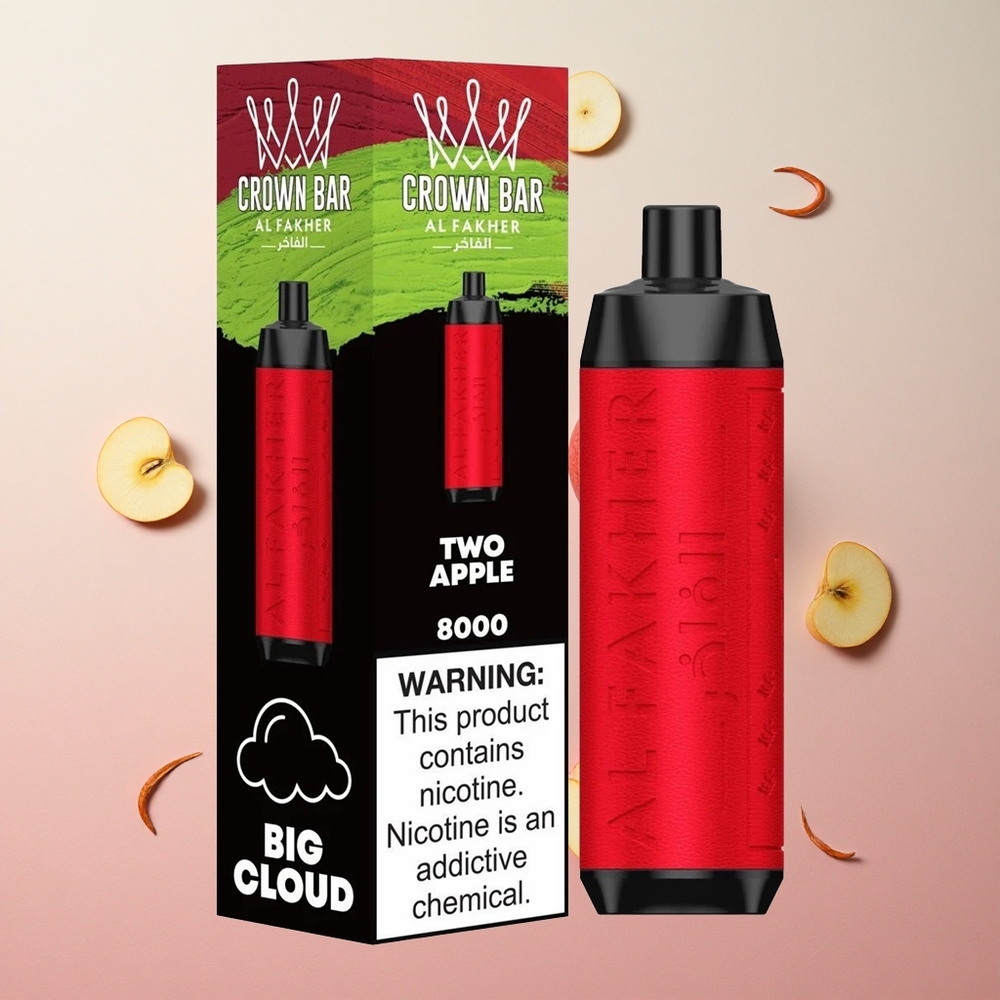 Two Apple Al Fakher Crown Bar 8000 Puffs 18ml e-Liquid Capacity Canada wholesale