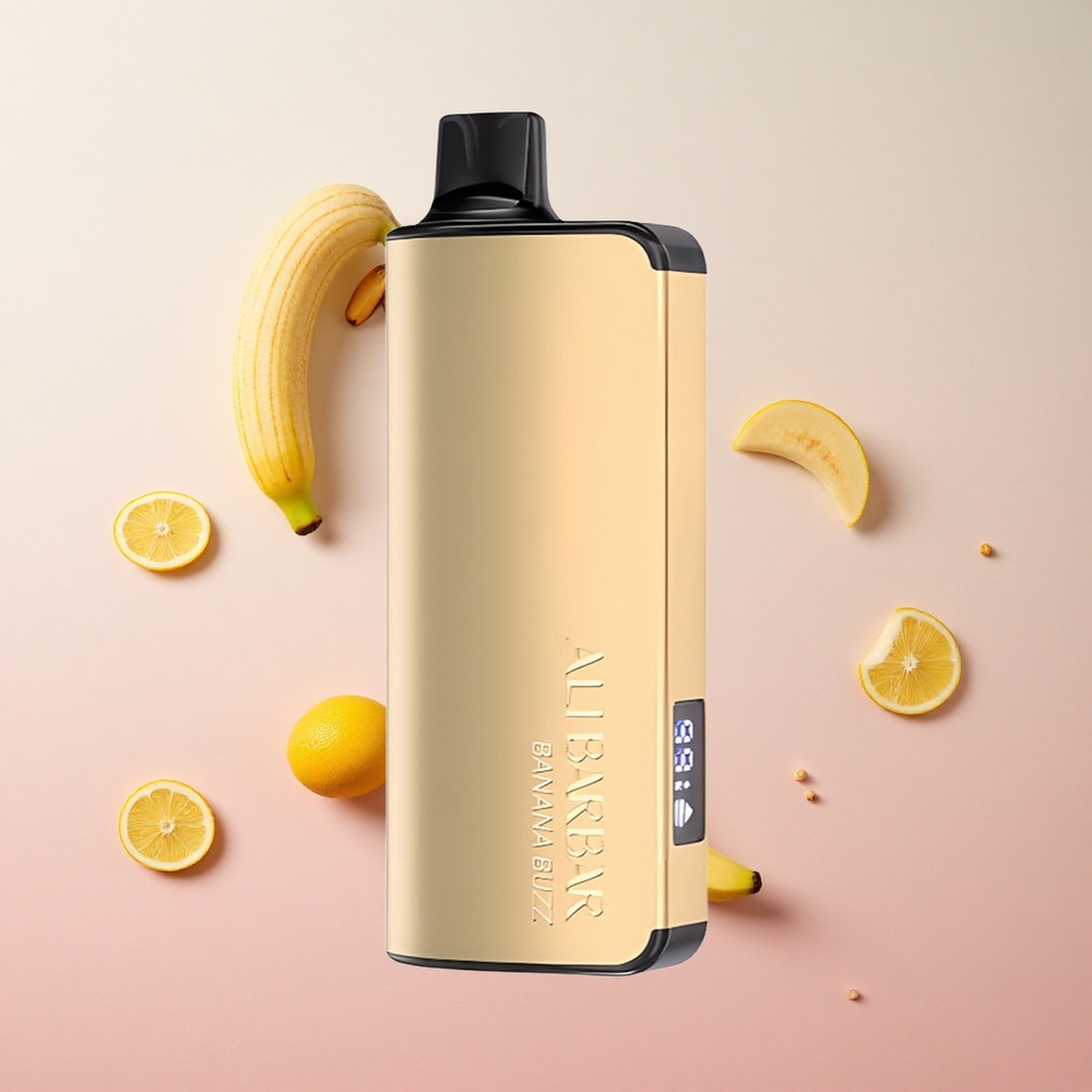 Banana Buzz Alibarbar Ingot 9000 Puffs 22ml E-liquid Capacity Non Rechargeable Canada wholesale