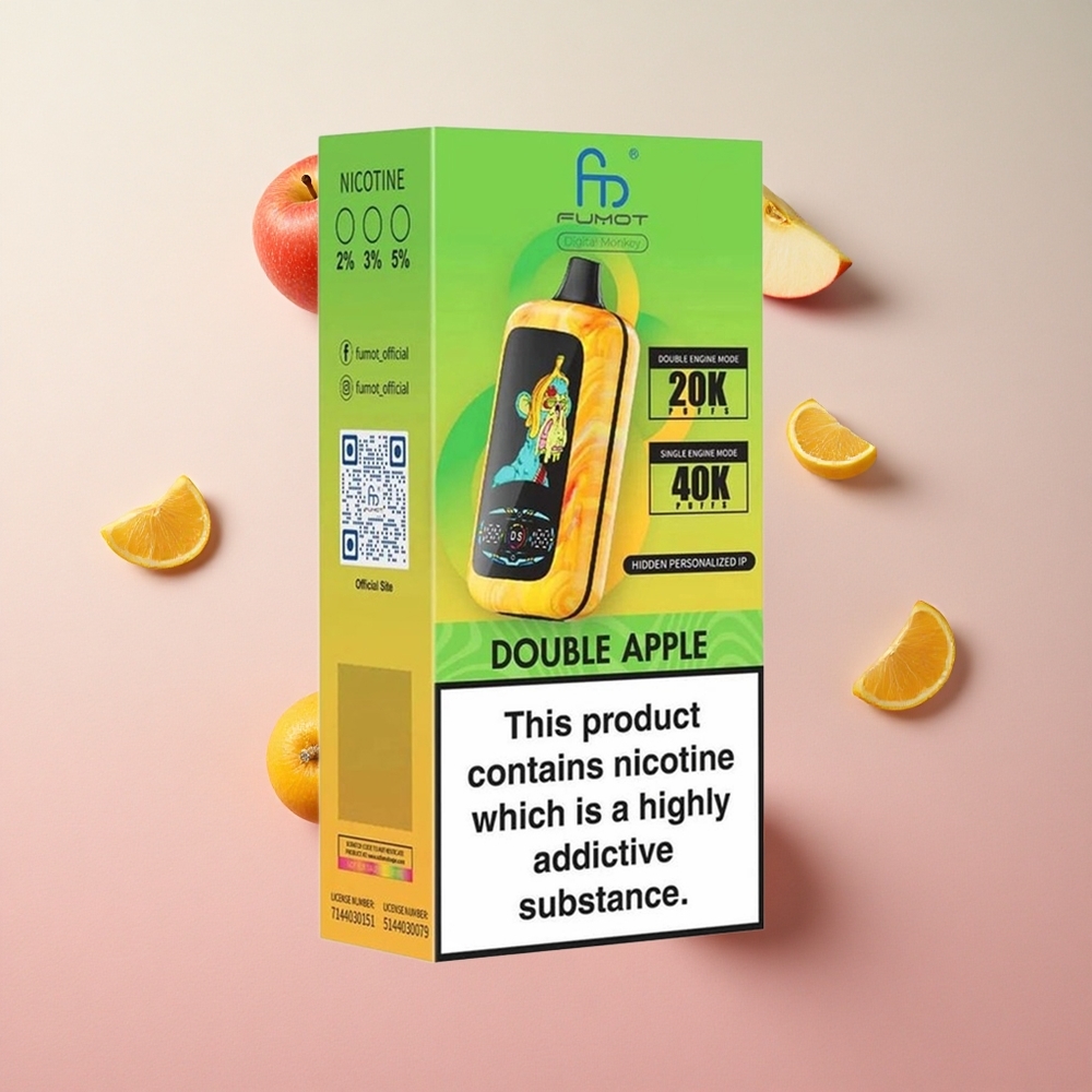 Double Apple Fumot Digital Monkey 40000 Puffs Dual Engine Mode Canada wholesale