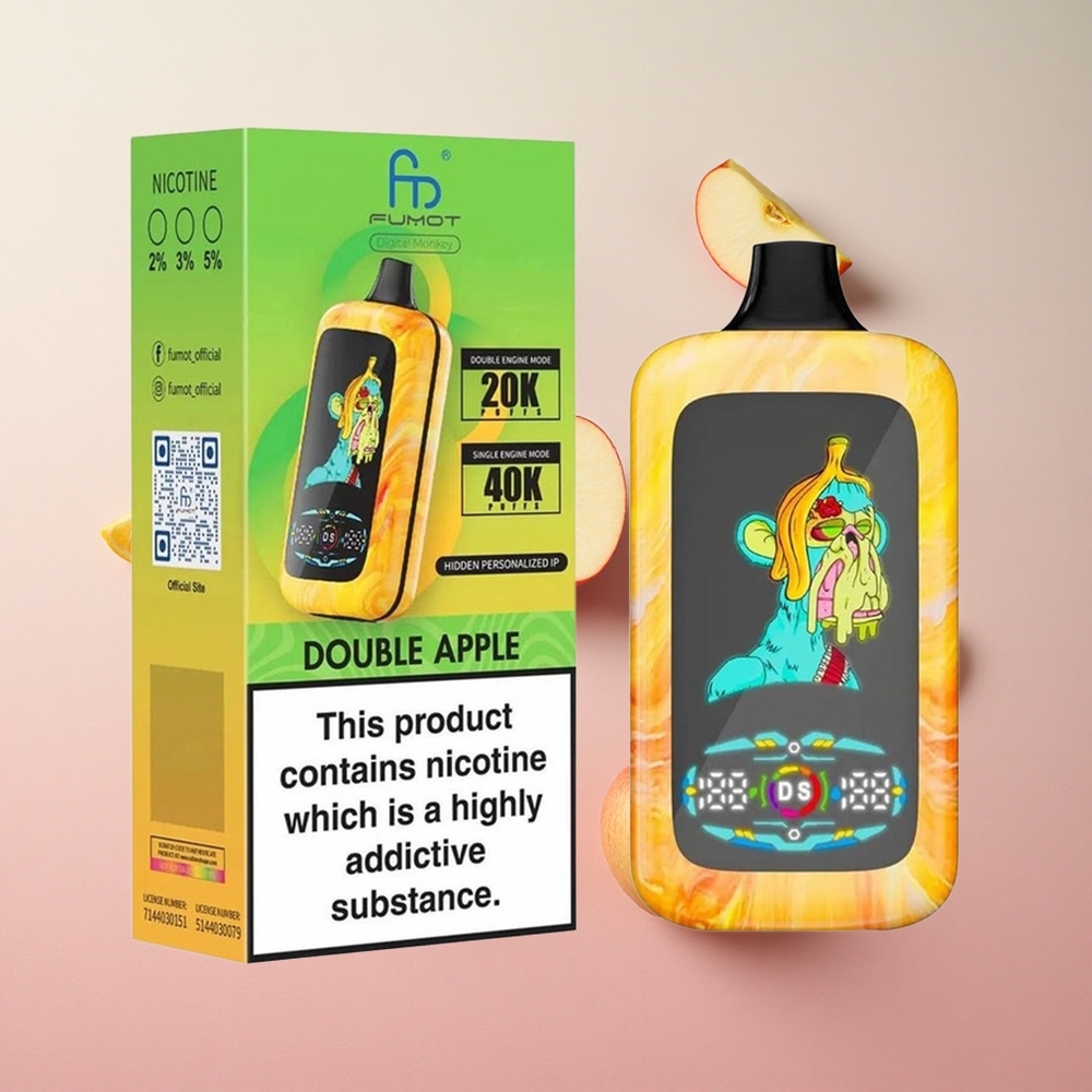 Double Apple Fumot Digital Monkey 40000 Puffs Dual Engine Mode Canada wholesale