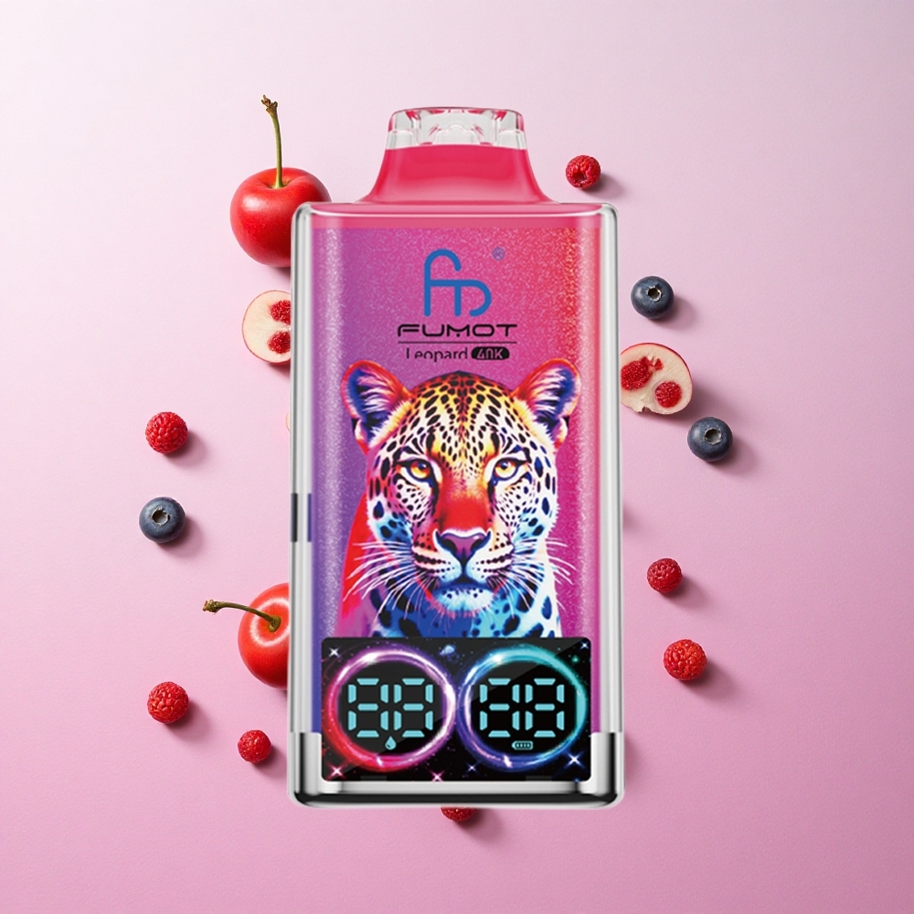 Blueberry Cherry Cranberry Fumot Leopard 40K Puffs Disposable Vape 0%,2%,3%,5% Nicotine Type-C Charging Canada wholesale