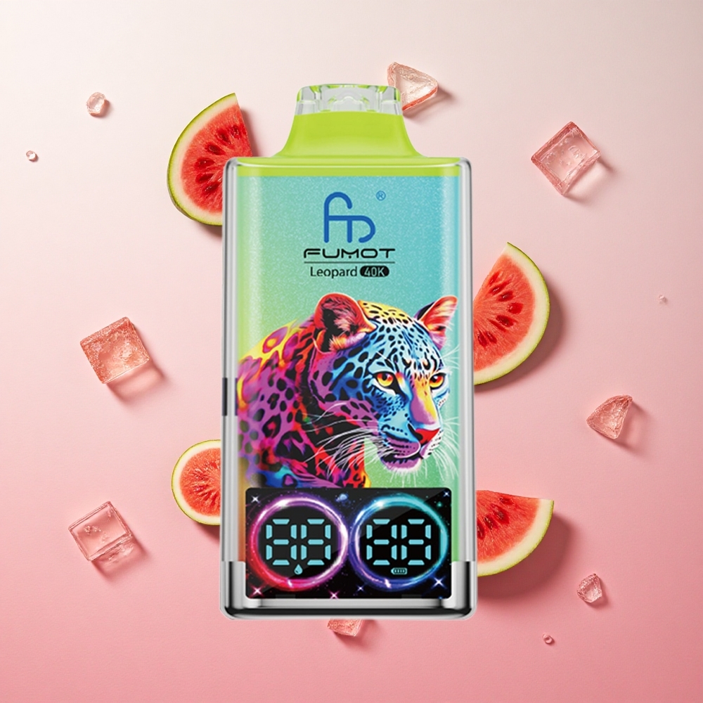 Watermelon Ice Fumot Leopard 40000 Puffs Disposable Vape with 0%,2%,3%,5% Nicotine & Type-C Charging Canada wholesale