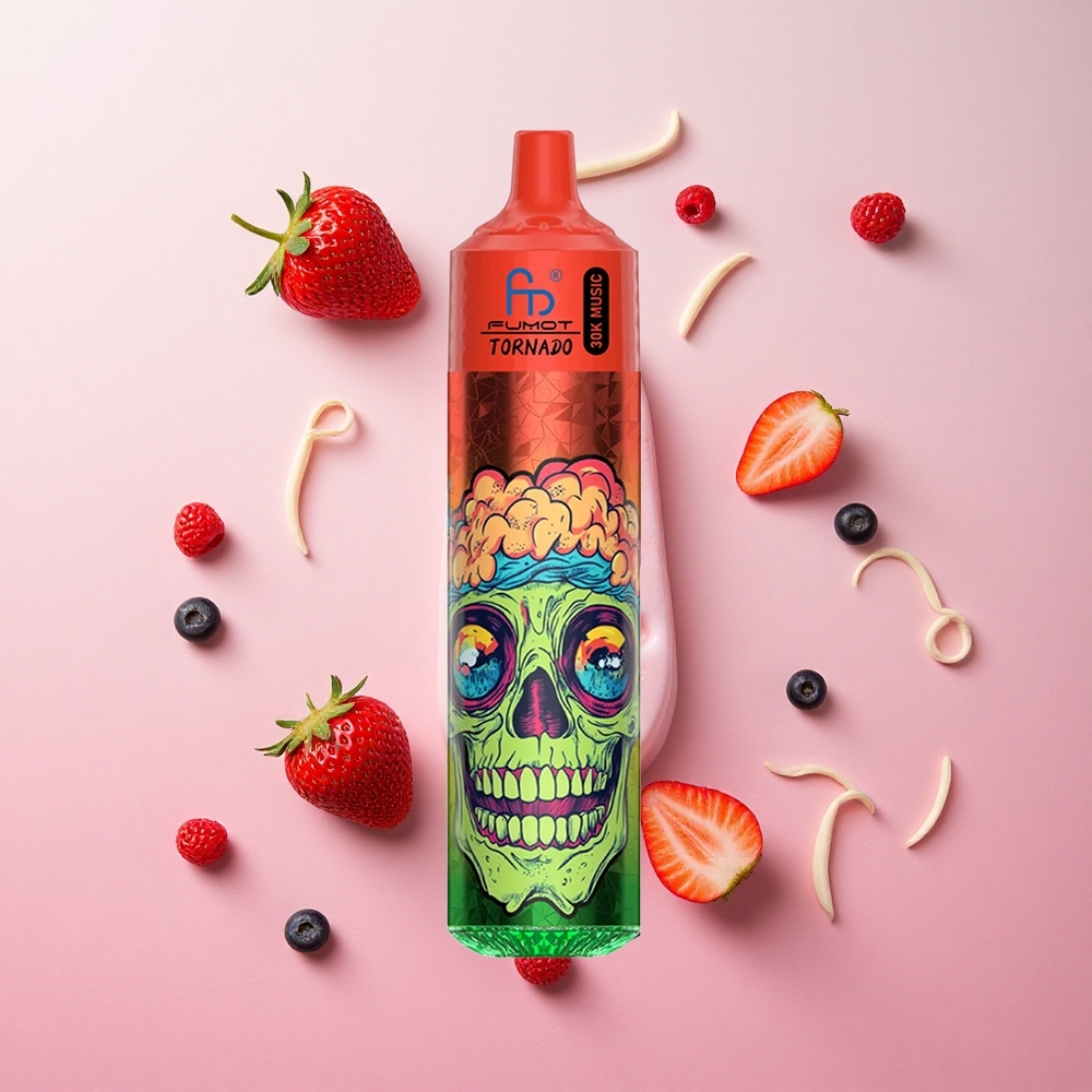 Strawberry Berry Ice Fumot RandM Tornado 30000 Puffs 30mL Pre-Filled 2% 5% Nicotine Canada Wholesale
