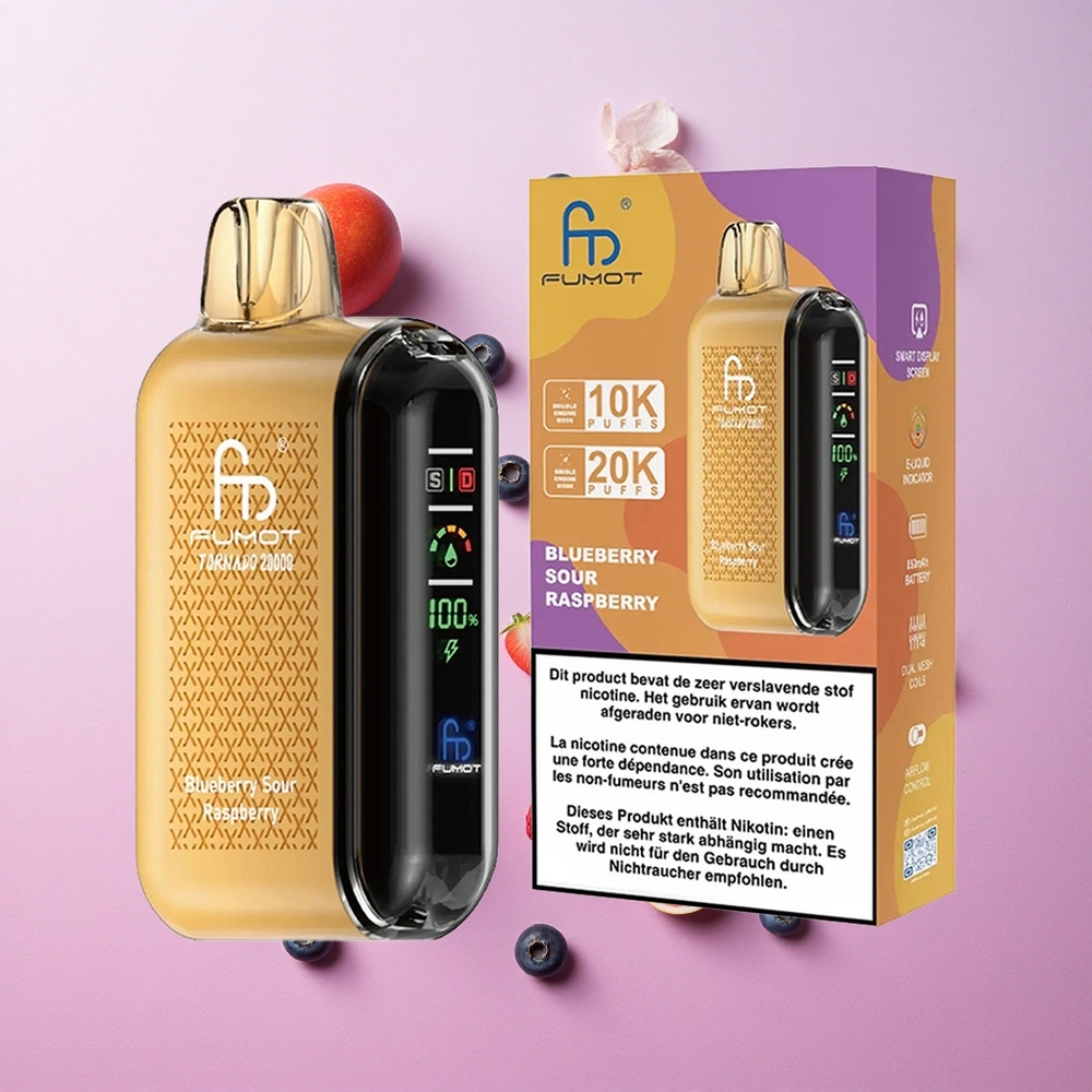 Blueberry Sour Raspberry Fumot Tornado 20000 Puffs Dual Mesh Coil 20ml E-liquid Canada wholesale
