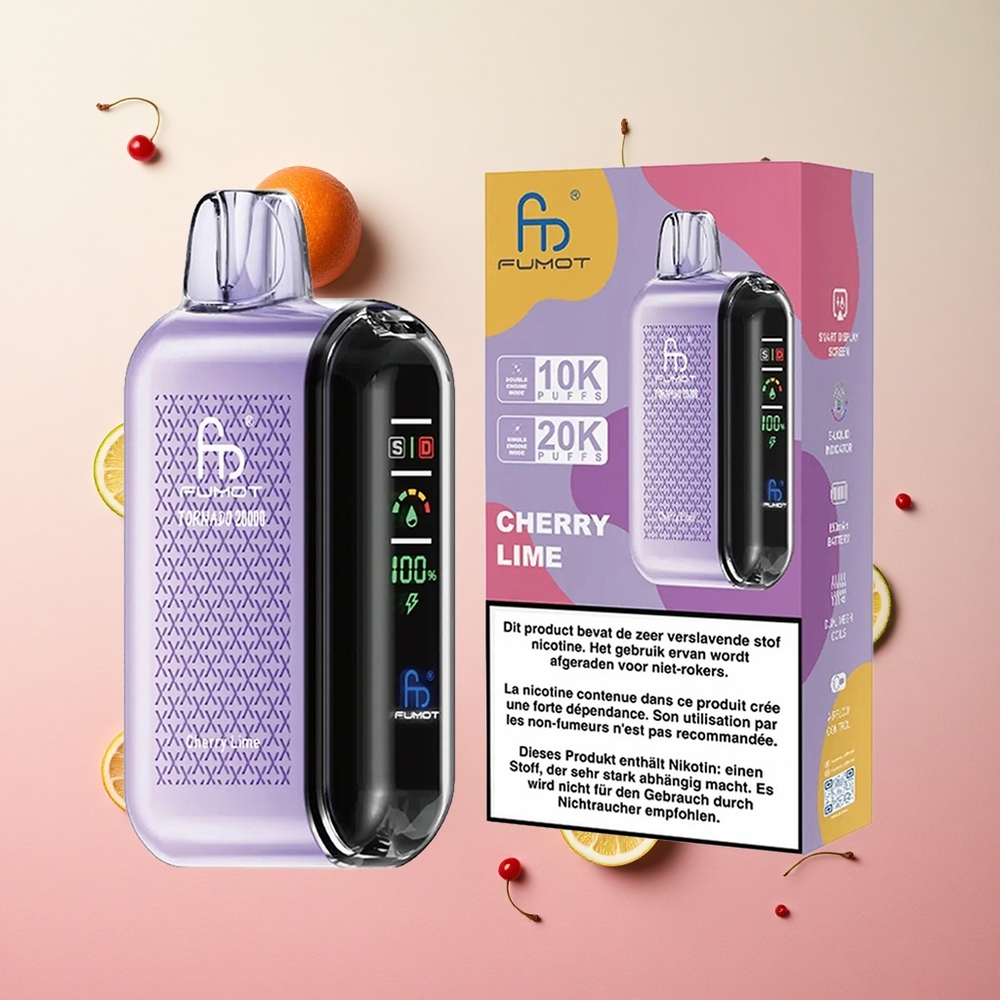 Cherry Lime Fumot Tornado 20000 Puffs Dual Mesh Coil Canada wholesale