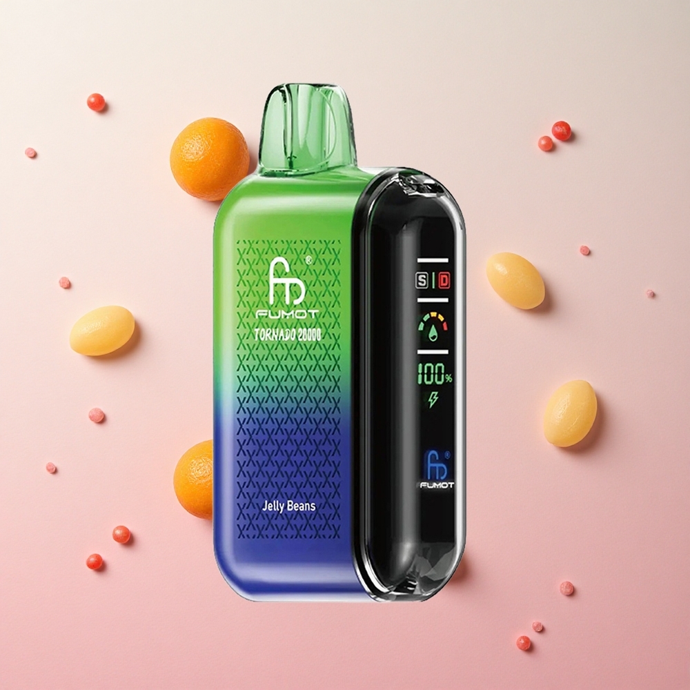 Jelly Beans Fumot Tornado 20000 Puffs 20ml E-liquid 850mAh Rechargeable Battery Canada wholesale