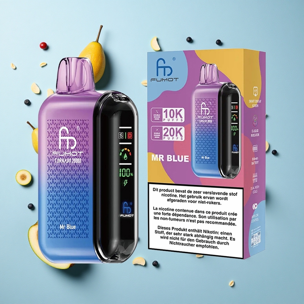 Mr Blue Fumot Tornado 20000 Puffs Dual Mesh Coil Canada wholesale