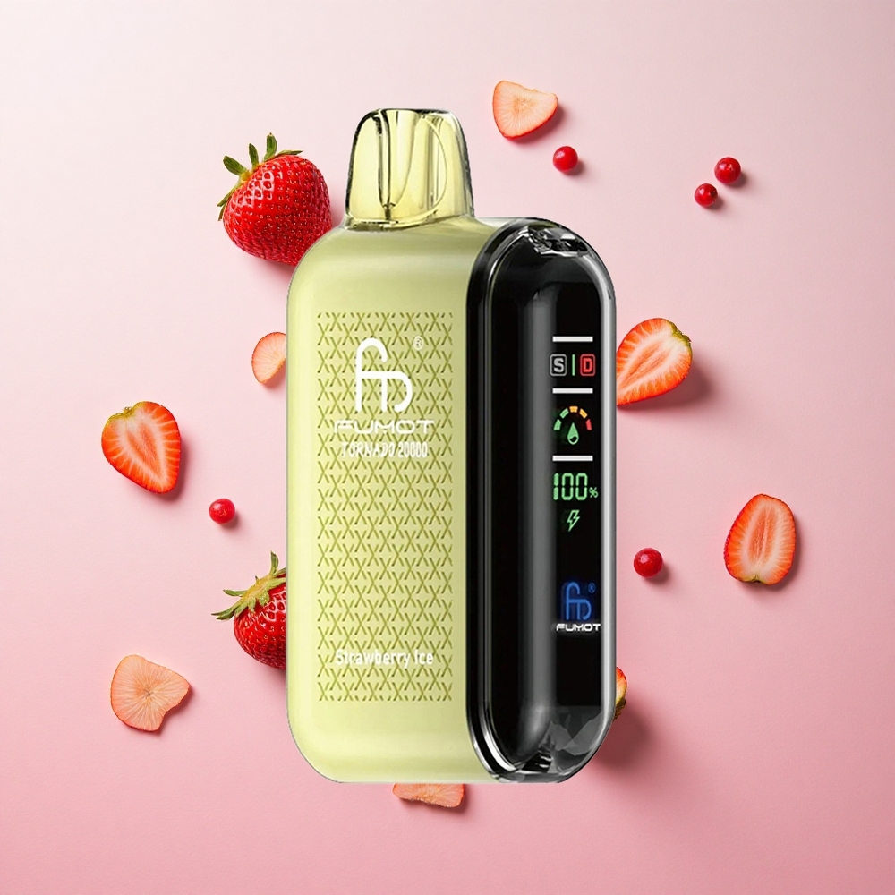 Strawberry Ice Fumot Tornado 20000 Puffs 20ml E-liquid Capacity 850mAh Rechargeable Battery Canada wholesale