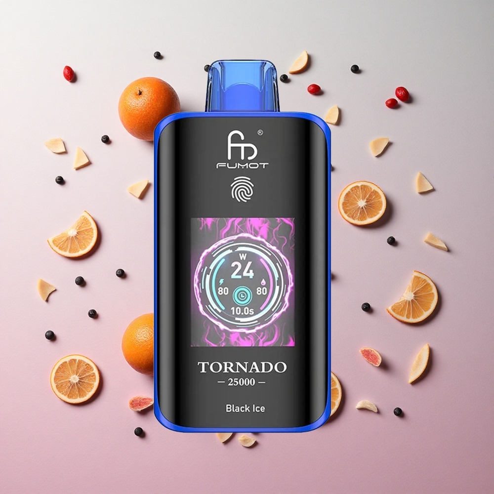 Black Ice Fumot Tornado 25000 Puffs Disposable Vape with Type-C Charging Port Canada wholesale