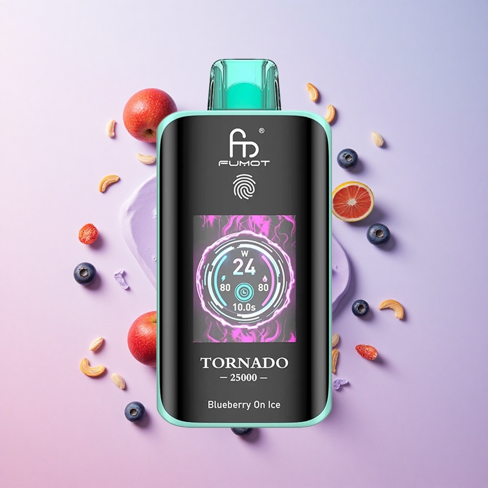 Blueberry On Ice Fumot Tornado 25000 Puffs HD Screen Type-C Charging Canada wholesale