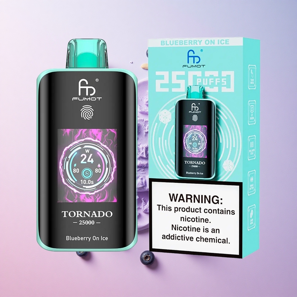Blueberry On Ice Fumot Tornado 25000 Puffs HD Screen Type-C Charging Canada wholesale