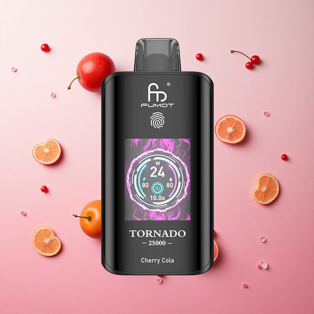 Cherry Cola Fumot Tornado 25000 Puffs 20ml Pre-filled E-liquid 700mAh Rechargeable Battery Canada wholesale