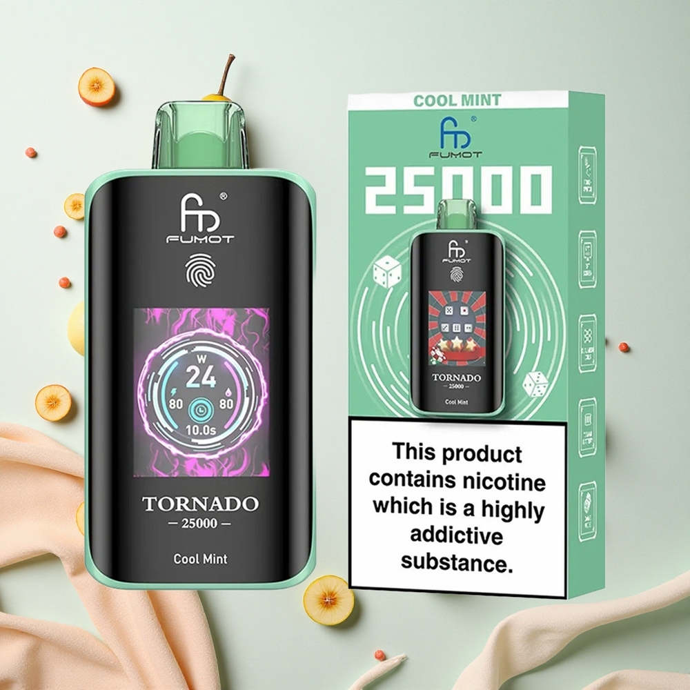 Cool Mint Fumot Tornado 25000 Puffs Disposable Vape with 700mAh Rechargeable Battery Canada wholesale