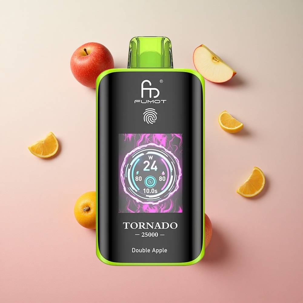 Double Apple Fumot Tornado 25000 Puffs 20ml Pre-filled E-liquid 700mAh Rechargeable Battery Canada wholesale