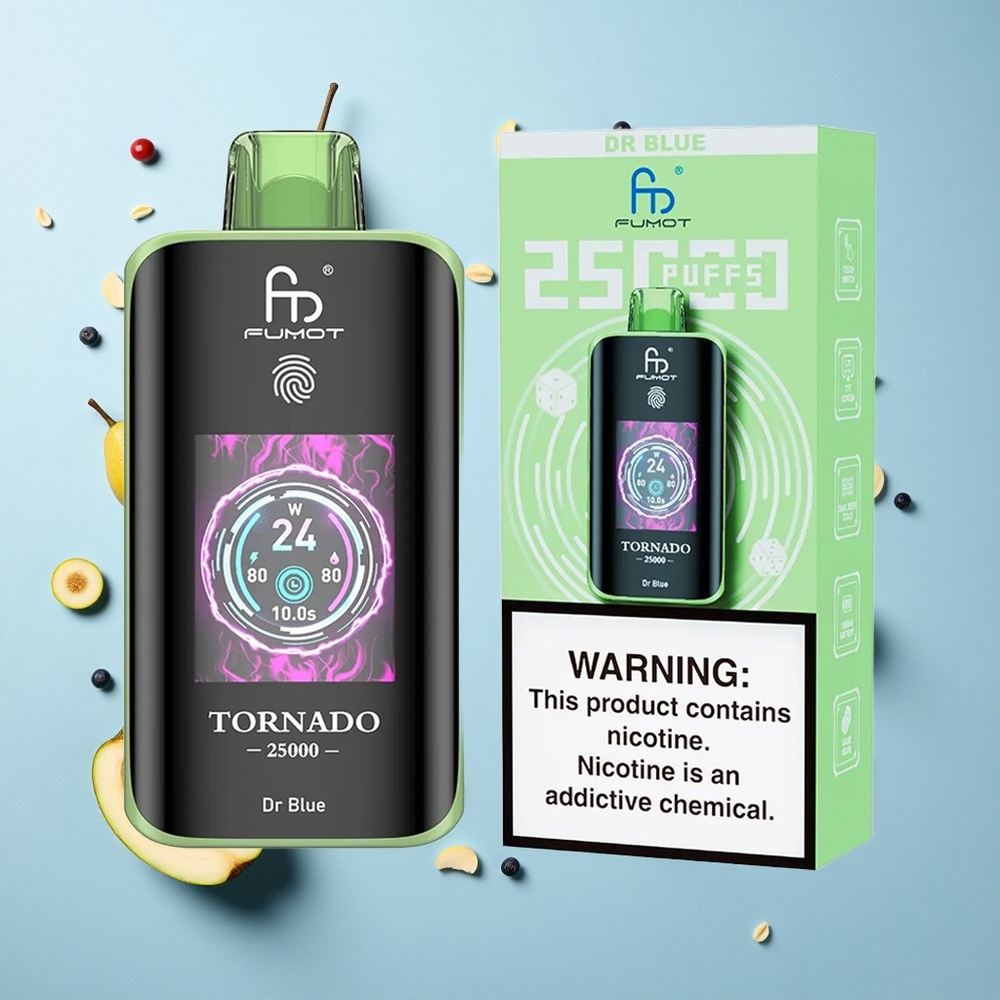 Dr Blue Fumot Tornado 25000 Puffs 20ml Pre-filled E-liquid HD Screen Canada wholesale