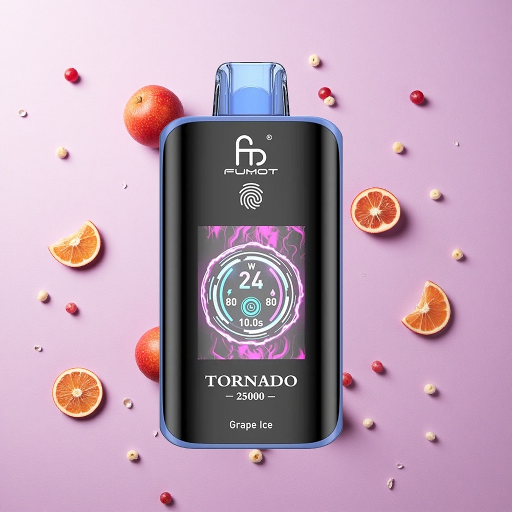 Grape Ice Fumot Tornado 25000 Puffs 20ml Pre-filled E-liquid 700mAh Rechargeable Battery Canada wholesale