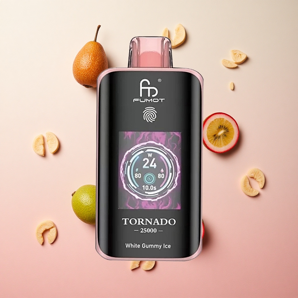 Kiwi Passion Fruit Guava Fumot Tornado 25000 Puffs 700mAh Rechargeable Battery 20ml Pre-filled E-liquid Canada wholesale