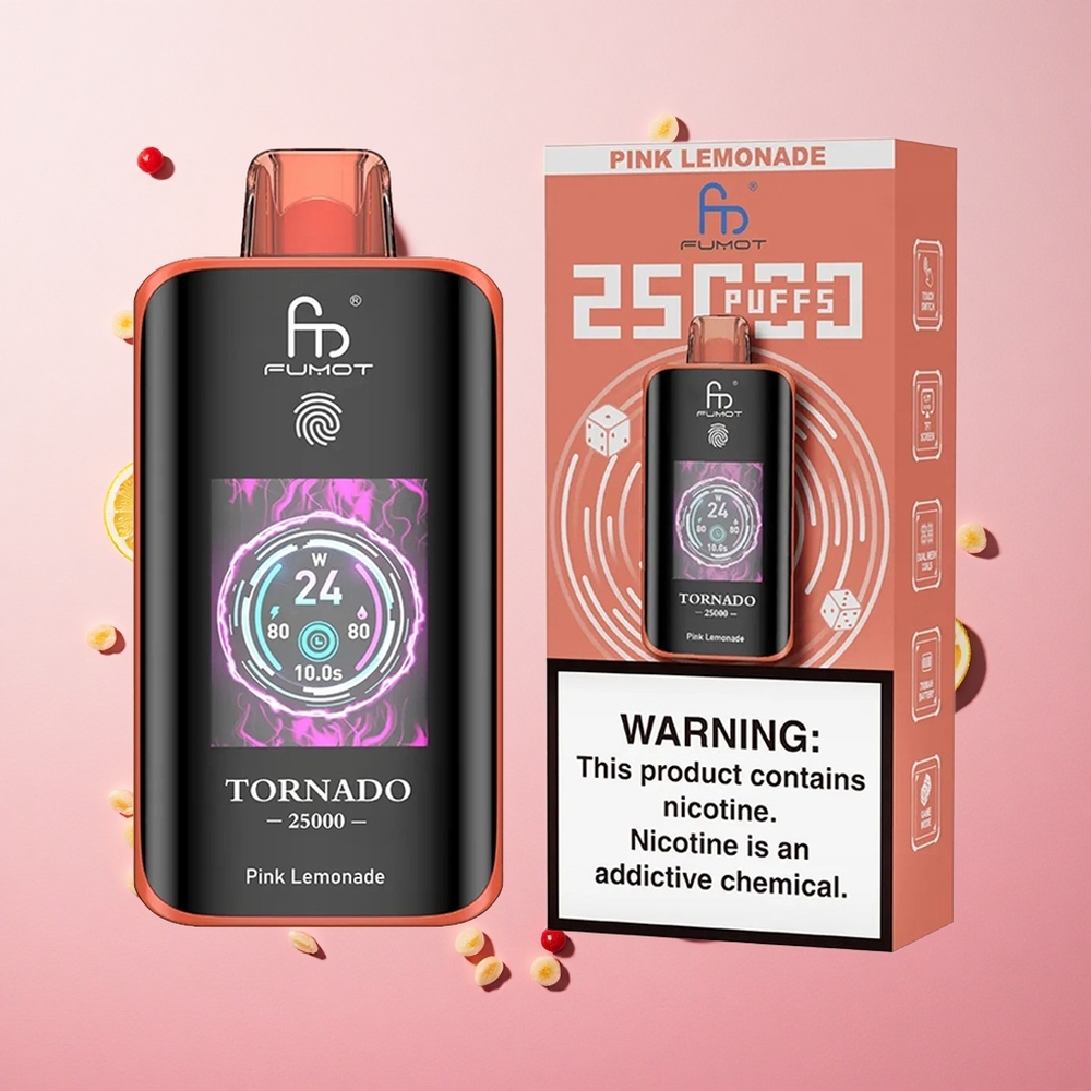Pink Lemonade Fumot Tornado 25000 Puffs 20ml Pre-filled E-liquid 0/2%/3%/5% Nicotine Strength Canada wholesale