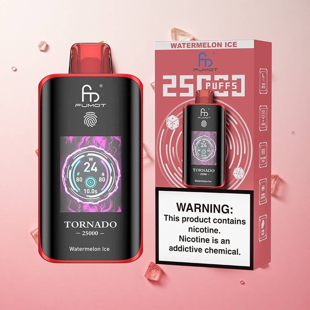 Watermelon Ice Fumot Tornado 25000 Puffs Disposable Vape with 700mAh Rechargeable Battery Canada wholesale